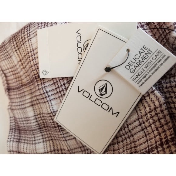 🔴 VOLCOM Plaid Henley Tunic Mini Dress NWT - Picture 10 of 13